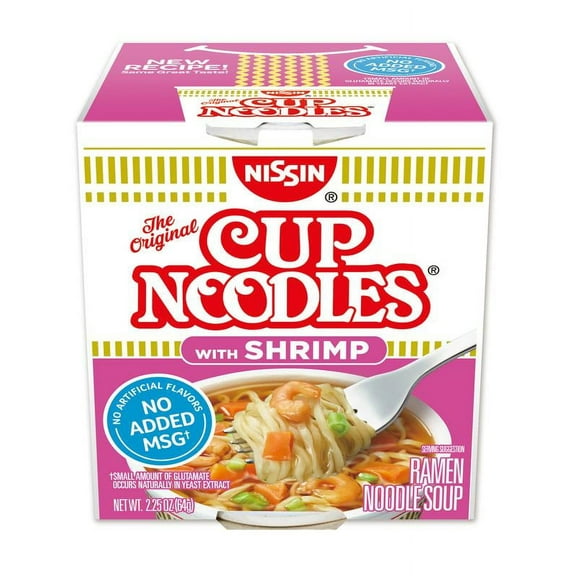 Nissin Foods, Cup noodles (Shrimp), 2.25 fl oz (Case of 12)