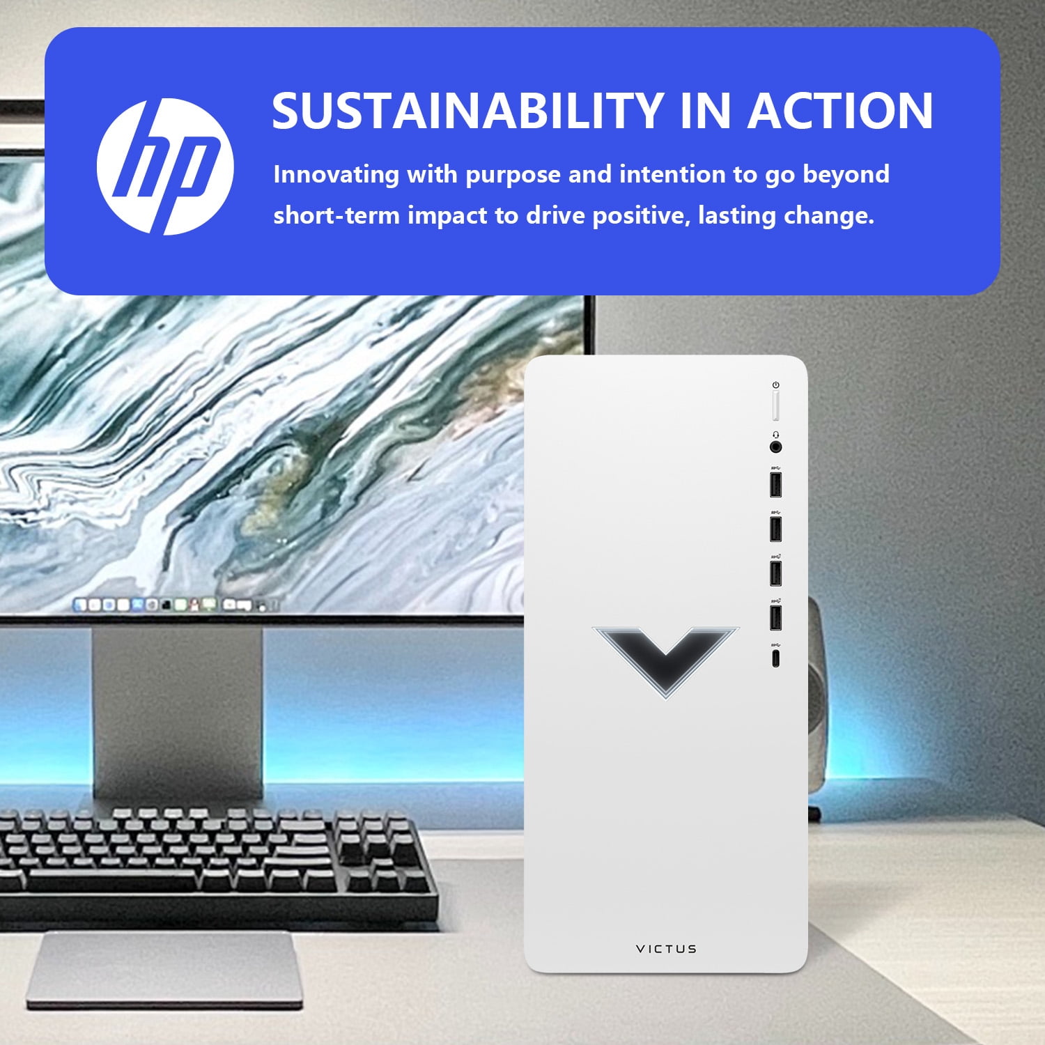 HP Victus 15L i5 RTX 4060 Gaming Windows 11 Desktop, Intel i5-14400F, RTX 4060, 16GB RAM, 1TB SSD