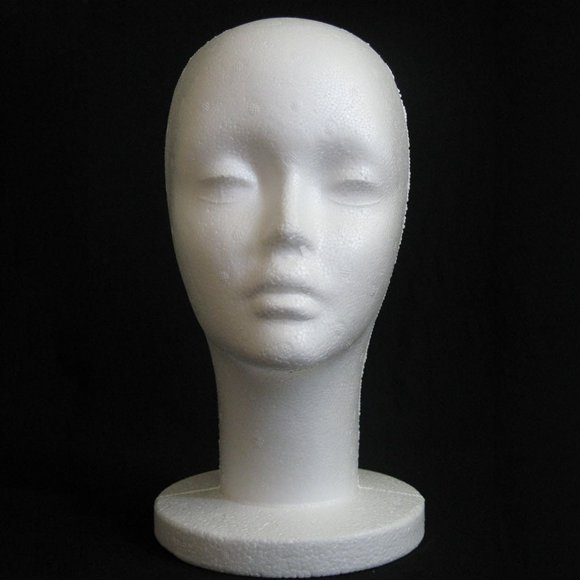 AAOMASSR Head Model Styrofoam Foam Mannequin Wig Head Display Hat Cap Holder Female Model