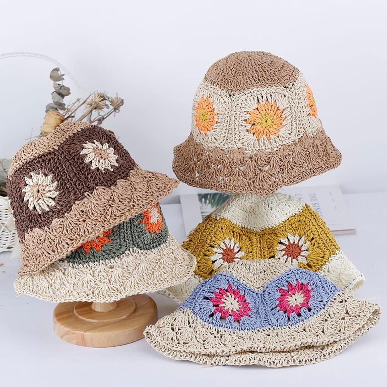 Floral Cottagecore straw hat wide brim LinYooLi Women main image 4