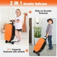 thumbnail image 2 of Advwin Scooter Luggage for Kids & Adults, Hardside Ride on Suitcase for Kids Ages 4-15 Multifunctional Lightweight Foldable Carry on Luggage with Wheels Ride on for Children Teenagers, Orange, 2 of 10