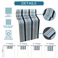 thumbnail image 6 of Grey Blue Striped Table Runner 60 Inches, Farmhouse Stripes Abstract Art Navy Blue Bed Runner Dresser Scarves Tabletop for Indoor Outdoor Parties/Ceremony/Banquet, 13" x 60", 6 of 8