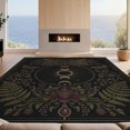 thumbnail image 2 of Design&I 8'x10' Washable Area Rug Black Gold Celestial Garden and Moon Phases Elegant Floral Astronomical Motifs for Living Room, Family Extra Large Skid-Resistant Low Profile, 2 of 7