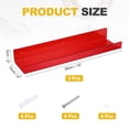 thumbnail image 2 of 2 Pack Acrylic Shelves for Wall, 15 Inch Red Floating Shelves Wall Mount, 2 of 6