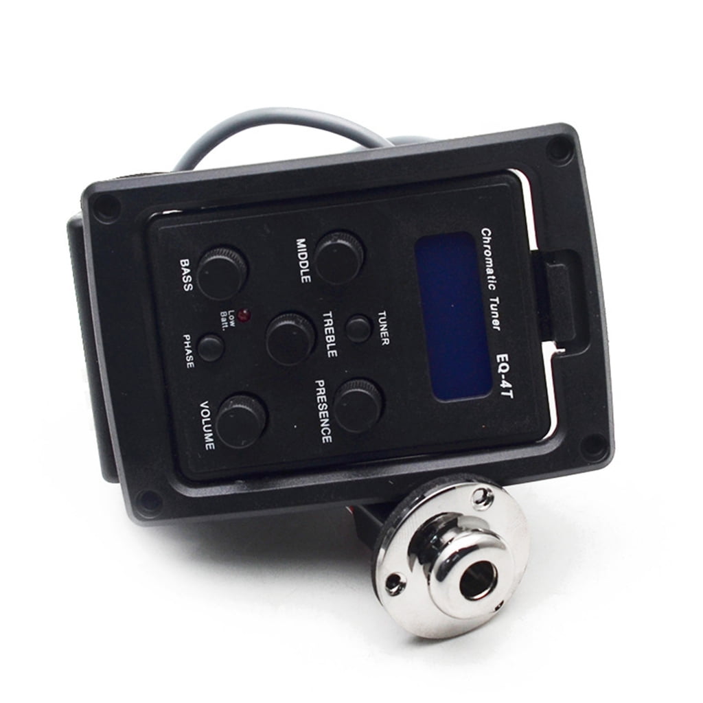 4 Band Pickup EQ Preamp With LCD Tuner And Volumes Control For Acoustic Guitar