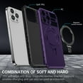 thumbnail image 2 of Dteck for Apple iPhone 13 Rugged Case, Magnetic Invisible Stand Military Drop Protection Cover, Compatible with MagSafe Shockproof Slim Matte Ring Holder Hard Phone Case for Men Women, purple, 2 of 8