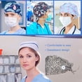 thumbnail image 3 of Paquete De 4 Gorros De Trabajo Para Enfermera, Servicio Prolongado, Color Puro, Botón Pulido Opaco, Gorros De Trabajo Multifuncionales Unisex, Uniformes De Trabajo Minnieouse AP008643-37, 3 of 5