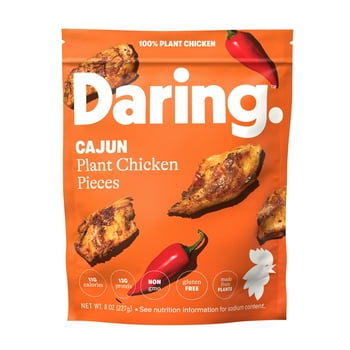 Daring -Based Frozen Cajun Chicken  Pieces, Vegan, 8 oz, 27 Ct