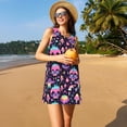 thumbnail image 3 of Disketp cartoon Skull rainbow space para Vestido sin Mangas para Mujeres, Vestidos de Verano para Mujeres, Casual y Holgado para la Playa, 3 of 7