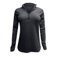 thumbnail image 4 of CEHVOM Women's Temperament Commute Solid Slim Long Sleeve Hedging Thread Top, 4 of 6