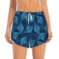 thumbnail image 2 of KLL Stingray Pattern Shorts Women,Athletic Shorts High Waisted Running Shorts Pocket Sporty Short Gym Elastic Workout Shorts-Small, 2 of 7