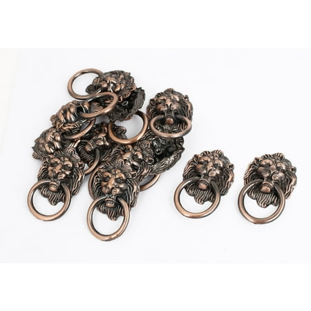 Furniture Door Cabinet Dresser Drawer Lion Head Ring Pull Handle