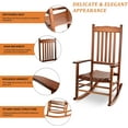thumbnail image 3 of GFNXYI Outdoor Rocking Chair, Solid Wood High Back Rocker, All Weather Lounge Chair for Porch Patio Fire Pit Garden Backyard Deck Indoor, Wave Shape, Natural, 3 of 16