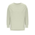 thumbnail image 3 of BLVB Women's Oversized Sweatshirts Crewneck Long Sleeve Tunic Pullover Shirts Side Zipper Tops Fall Clothes, 3 of 6