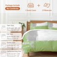 thumbnail image 6 of 3 Piece Sage Green Grey Duvet Cover Set Full Size,Microfiber Comforter/Quilt Cover with Corner Ties and 2 Pillowcases,Oil Painted Abstract Geometric Modern All Season Soft Bedding with Zipper Closure, 6 of 8