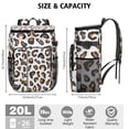 thumbnail image 3 of Travel Cooler Bag - Black and Orange Of Leopard Print Camping Beer Cooler Backpack with Bottle Opener- Waterproof Insulated Picnic Backpacks - Cooler Bag for Beach, 3 of 6