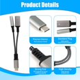 thumbnail image 4 of Adaptador USB C a Jack de 3,5 mm con Chip DAC, Audio 2 en 1 y Carga PD de 60 W, Coatible con Dispositivos USB-C, Adaptador de Carga rápida Tipo C Coatible con 15/Pro/MAX, S24/S23, 4 of 5