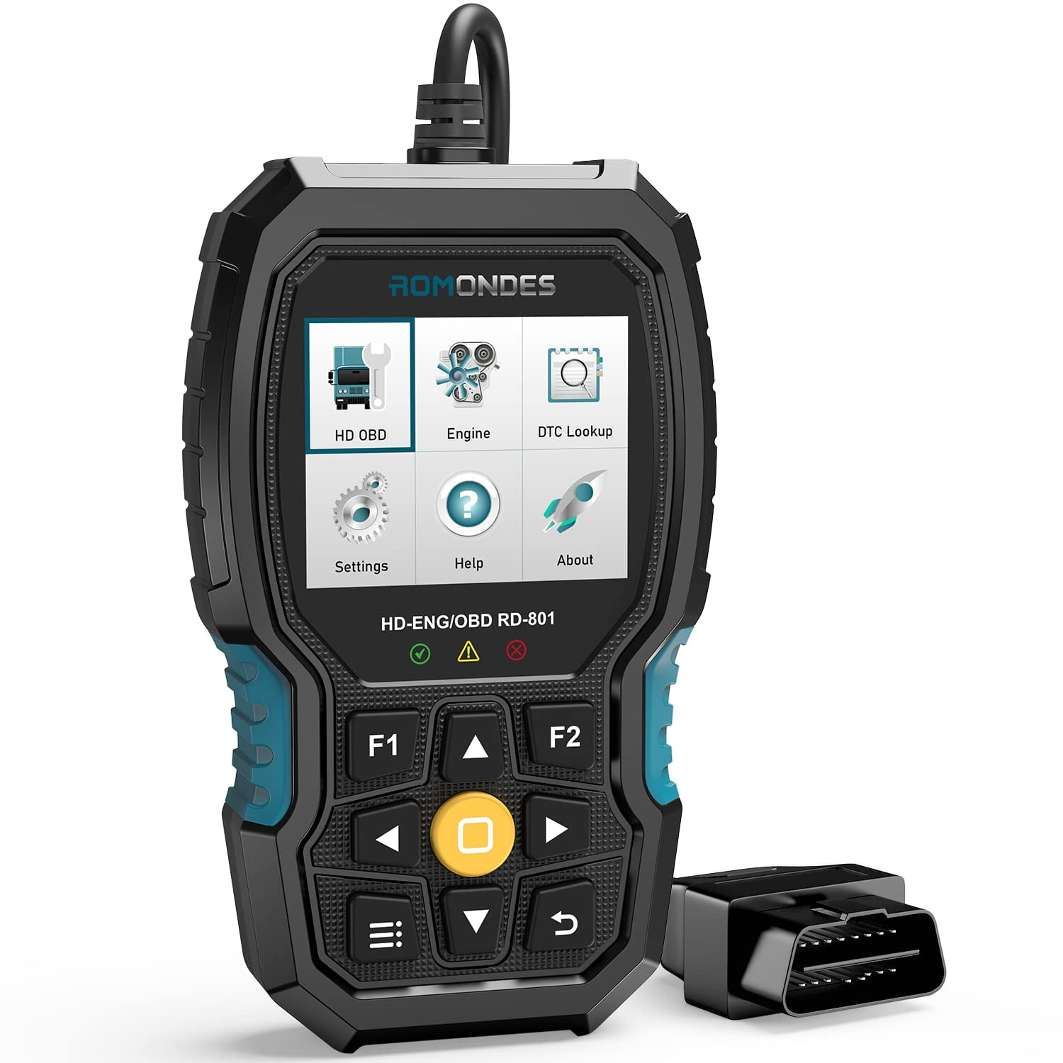 Romondes RD801 OBD2/EOBD+ HDOBD Truck Code Reader Diesel Scan Tool