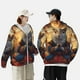 thumbnail image 4 of Fotbe Maple Leaf Meditating Squirrel Chaqueta con Protección Solar UPF 50+ para Hombre y Mujer, Camisa con Capucha y Bolsillos-Large, 4 of 7