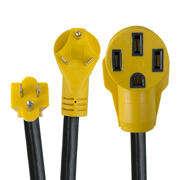 Sportsman Series 28 in. 45 Amp RV Y-Adapter Power Cable with 15/30 Amp Male Plugs