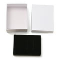 thumbnail image 3 of Cardboard Jewelry Packaging Boxes with Sponge Inside for Rings Small Watches Necklaces Earrings Bracelet Rectangle White 8.9x6.85x3.1cm, 3 of 3