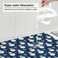 thumbnail image 6 of Microfiber Drying Mat, Cute Snowman Blue Background Dish Drying Mat for Kitchen Counter, 18 x 24 inches, 6 of 9