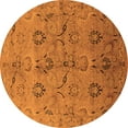 thumbnail image 1 of Ahgly Company Indoor Round Oriental Orange Industrial Area Rugs, 7' Round, 1 of 4