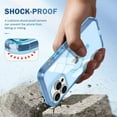 thumbnail image 5 of Designed for iPhone 15 Pro Max Case Magnetic, [Compatible with Magsafe] Built-in Screen Protector Dustproof Clear Phone Case Not Yellowing Military-Grade Drop Protection Shockproof Bumper, Blue, 5 of 8