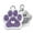 Purple, variant on Personalized Dog Tag Custom Engraving of Content for Your Pet's Name and Information Cute Paw Shaped Pet Id Tag Dog Footprint Silver