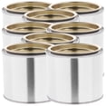 thumbnail image 2 of SHISUYAN 8PCS Paint Mixing Iron Can Round Metal Oil Paint Cans Portable Printing Ink Storage Can Practical Paint Storage Can Sturdy Oil Ink Container for Home Store(0.3L Silver), 2 of 9