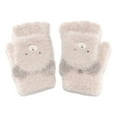 thumbnail image 1 of Guantes cálidos de invierno para estudiantes, lindos guantes de felpa engrosados con la punta de los dedos abatibles para niños 870, 1 of 5