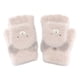 thumbnail image 1 of Guantes cálidos de invierno para estudiantes, guantes para niños con tapa y medio dedo, de felpa gruesa y bonita, 870, 1 of 5