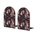 thumbnail image 2 of Picia Romantic Paris Pattern Wood Bookends for Shelves,Non-slip Bookends, Heavy Duty Wooden Bookend Support,1 Pair, 2 of 8