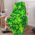 thumbnail image 5 of St. Patrick''s Day Fleece Blanket Green Shamrocks Lightweight Cozy Couch, Sofa, Travel, Lap, Bed Throw Blanket 60" x 80" St. Patrick''s Day Gifts, 5 of 6