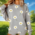 thumbnail image 1 of TaTaai Womens Festive St. Patricks Day Long Sleeve Crew Neck Pullover Sweatshirt Shamrock Print Casual Loose Soft Lightweight Holiday Tops For Daily Party Wear Gift, 1 of 7