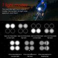 thumbnail image 4 of Juego De 4 Luces Led Para Bicicleta 1500Lm Faro Delantero Y Luz Trasera Para Bicicleta Con Batería De 5200Mah 7 Modos De Iluminación Ipx5 Luz De Seguridad Trasera Delantera Impermeable Para Bicicleta Muyoka Hogar, 4 of 6