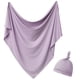 thumbnail image 1 of Set de pañales para bebés Aijoviko 89 x 89 cm con sombrero, color malva, 1 of 8