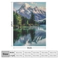 thumbnail image 4 of Shiartex  Mountain Nature Blanket Grand Snowy Mountains Lake Tree Landscape Green Blue Throw Blanket Decor Cozy Warm for Home Bedroom Sofa Office White, 4 of 6