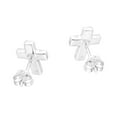 thumbnail image 4 of Stylishly Elegant Abalone Shell Inlaid Sterling Silver Cross Earrings, 4 of 5