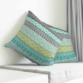 thumbnail image 3 of Teal Black Boho Pillow Covers 24x24 Inch Decorative Throw Pillow Cover, Vintage Ethnic Tribe Abstract Art Sofa Pillowcases Accent Cushion Case Home Decor Bedroom Living Room, 3 of 6
