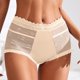 thumbnail image 2 of Gibobby Tangas de sexy mujer Ropa interior sexy con borde de encaje para mujer Love Mesh High Waist Luxury Ice Silk Triángulos para mujer(Beige,G), 2 of 5