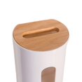 thumbnail image 5 of Organizador de maquillaje de algodón, caja de almohadillas de algodón con tapa de madera, caja de maquillaje de algodón montada en la pared para almohadillas desmaquillantes TUNC Sencillez, 5 of 5