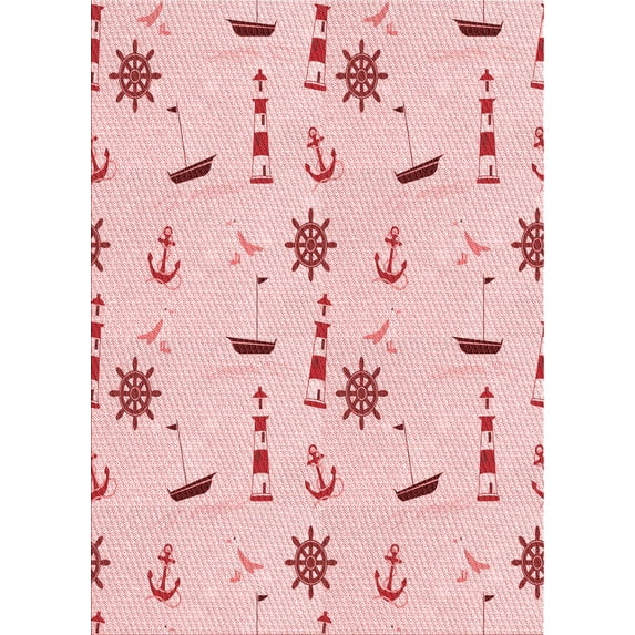 Ahgly Company Indoor Rectangle Patterned Light Rose Pink Area Rugs, 5' x 8'