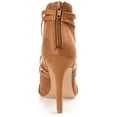 thumbnail image 4 of Journee Womens Samara Back Heel Zip Peep Toe Stiletto Booties, Widths Available, 4 of 10