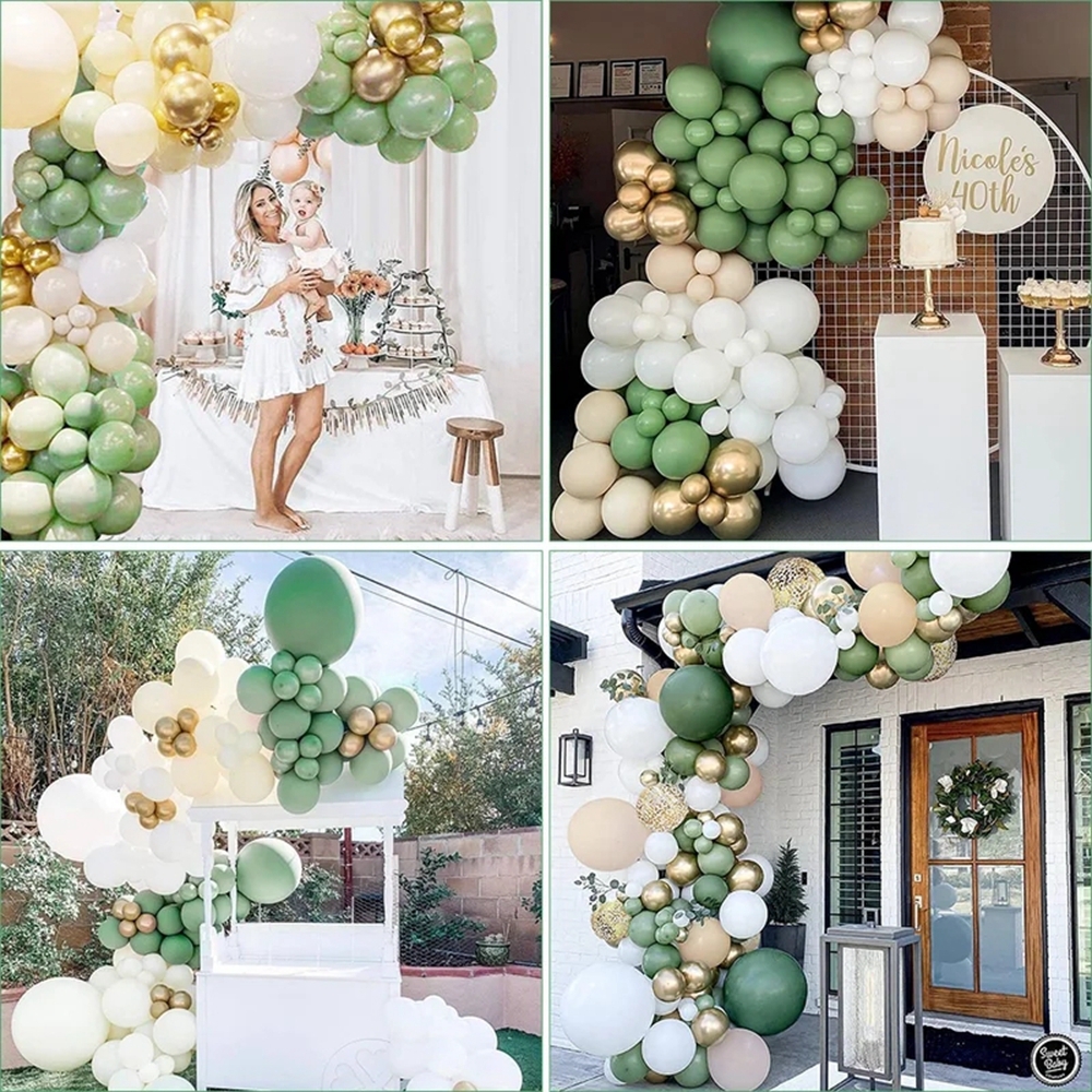 SPECOOL Sage Green Balloon Garland Arch Kit, Olive Green Balloons Arch ...