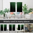 thumbnail image 4 of Green and Black Window Curtain Ombre Abstract Striped Mens Gothic Art Aesthetic Unique Simple Modern Boho Boys Living Room Bedroom Window Drapes Treatment Fabric 1 Pair, 42" W x 63" L, Gradient, 4 of 6