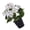 White, variant on 1Pc 10.2in Artificial White Geranium Potted Flower, Elegant Silk Faux Plant in Black Pot for Farmhouse Dining Table Centerpiece