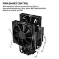 thumbnail image 6 of DARKROCK DT6 CPU Air Cooler, Dual Towers with 6 Copper Heat Pipes, 2 x 120mm PWM Fan for Low Noise Operation, Easy Installation - Brackets for Intel LGA 1851/1700/1200/115X & AMD AM5/AMD4 - Black, 6 of 9