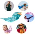 thumbnail image 4 of GZHJMY Women Girls Long Silk Scarf, Blue Ocean Starfish Summer Lightweight Shawl, Outdoor Floral Large Wrap 71X35 Inch, 4 of 5