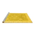 thumbnail image 2 of Ahgly Company Machine Washable Indoor Rectangle Oriental Yellow Traditional Area Rugs, 4' x 6', 2 of 4